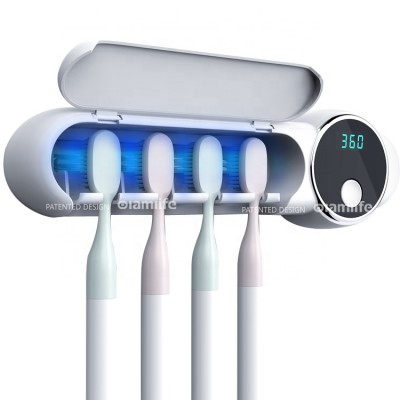 Olamlife Newest Design Family Wall Mounted UV Toothbrush Holder Tooth Brush Sterilizer